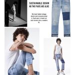 💕NILI LOTAN💕 Franki Patchwork Reworked Crop Jeans ~ Vintage Indigo 26 Blue Photo 4