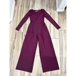 Susana Monaco NWT  Sweetheart Long Sleeve Jumpsuit Malbec Sz Small $258 Photo 3