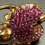 1pc Rhinestone Poodle Dog Keychain Cute Animal Alloy Key Chain Ring Bag Backpack Pink Photo 5