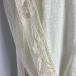 Free People Off White Lace Sleeves T-Shirt Size S Photo 10