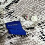 Apt. 9  Womens Long Sleeve Button Down Shirt Size L Snakeskin Print Yellow Stripe Photo 6