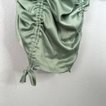 Majorelle Farren Ruched Mini Dress Sage Green Satin Size Medium Revolve Party Photo 6