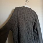 Disturbia Nerthus Pom Pom Cable Knit Cardigan Sz XL in Green Chunky Photo 9