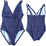 Reyn Spooner Navy Blue Royal Honu Turtles Swimsuit Size 8 One Piece Bathing Suit Photo 2