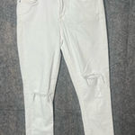 AGOLDE  Woman Size 24 Sophie high-rise White Distressed Denim skinny‎ jeans Photo 0