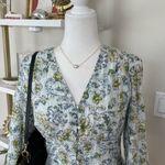 7 For All Mankind Floral Green and Blue Women's Top Size XS Photo 1