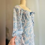 SIMPLE RETRO MILA ELEGANT SQUARE NECK CONTRAST PRINT DRESS SIZE S Photo 14