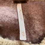 Free People Alpaca Wool Blend Cropped Sweater. Lilac With Cream Trim Crew Neck Photo 2