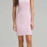 Lululemon Ribbed Softstreme Slim-Fit Tank Dress Pink Peony Size 8 Photo 0