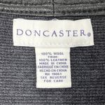 Doncaster  Women’s Wool Open Front Cardigan Gray Size Medium Capsule Chic Photo 3