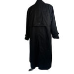 London Fog  Black Union Made Wool Lined Classic Long Trench Coat Size 8 Regular Photo 2