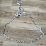 Silver Rhinestone Bridesmaids Bridal Belt Leaf Detail OS Photo 0