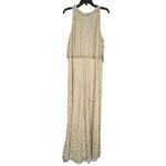 Adrianna Papell NWT Halter Art Deco Beaded Blouson Gown Nude Geometric 16 Photo 2