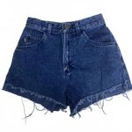 Riders By Lee Vintage 90s Riders Blue Raw Hem High Waisted Denim Shorts 25 Photo 0