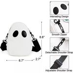 Boutique Novelty Crossbody Bag Shoulder Bag Halloween Ghost Purse Holiday Party White Photo 2