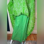 Vintage 70’s Lanz Original Maxi Dress, Kelly Green & White, Vintage Sz 13 Photo 8