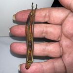 Vintage French Made Tortoise Shell With Crystal Inlay Hair Barrette Brown Photo 7