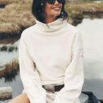 Alo Yoga Polar Fleece Hazy Pullover Ivory L Mock Neck Sweater Photo 0