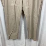 Eloquii Beige Cream Faux Leather Classic Fit Straight Leg Pants Sz.24W Photo 6