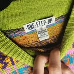 Vintage fun vibrant colors sweater Pink Photo 1