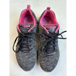 Skechers  Skech-Air Black/Hot Pink Athletic Shoes Women's 9.5 Lace Up‎ Photo 2