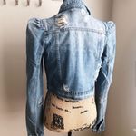 Boohoo 🦋Puff Shoulder Cropped Denim Jacket🦋 Photo 4