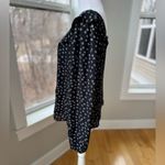 Banana Republic  Black Daisy Print Square Neck Long Sleeve Blouse Sz Small NEW Photo 2