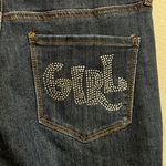 SONG Fit N Flare Embellished "Baby Girl" Jeans Size 7/28x32 Blue Photo 3