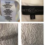 Betsy and Adam  formal lace sleevless dress with silver jeweled satin belt size 10 Photo 11