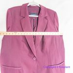 Eloquii New!  Wide Belt Single Breasted Blazer‎ burgundy, size 16 Photo 8