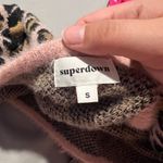 superdown  Marsha Pink & Black Leopard Front Tie Cardigan Photo 7