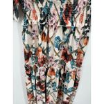 White Floral Maxi Dress Size L Flowy Feminine Long Summer Lightweight Boho Size L Photo 4