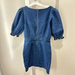 Betsey Johnson denim dress. Puff sleeve with back zipper closure S Photo 4
