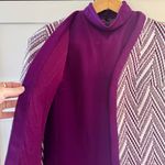 Vintage Parade Sleeveless Purple Mock Neck Shift Dress, Dropped Waist sz. M Size M Photo 10