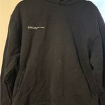 Pangaia Charcoal Hoodie with Text Label Black Photo 0