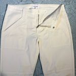 frame denim FRAME Trapunto Banded Zip Bottom Hem Moto Jogger Pants in Off White NWOT~30 Photo 8