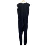 ALBION FIT Cap Sleeve Jumpsuit Black Elastic Waist One Piece Size Small Petite Photo 3