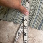 Cloth & Stone  Women's S Linen Blend Striped Button Back Shirt Dress Green & Blue Photo 2