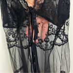 Victoria's Secret NEW Vintage Victoria’s Secret Sheer Black Lace Tie Front Cami M Y2K Deadstock Photo 4