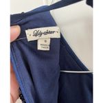 Navy Blue Swirled Pattern Sequined Swing Dress Size Small Photo 5