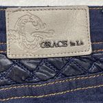 GRACE IN LA  Jeans Womens 31 cropped‎ quilted pockets plaid cuffs Photo 14