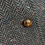 Vintage Wool Coat Tweed Batwing Sleeve Car Coat Women Herringbone Retro Brown Photo 14