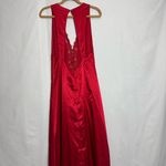Victoria's Secret Red Maxi Slip Dress with Lace Open Back and Deep V-neck Photo 3