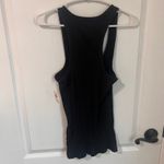Aerie  Ribbed Tank Top Button Front Racerback Sleeveless Black Medium NWT‎ Photo 6