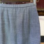 Pendleton  Wool Silk Blend Midi Blue and White Herringbone Pencil Skirt Sz 4 💚🍄 Photo 1
