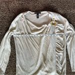 INC International Concepts beige cardigan open snap closure large Photo 2