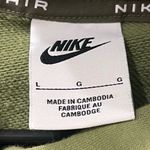 Nike  Olive Green Hoodie Oversized Center Logo Hoodie size Large Photo 7