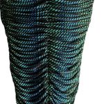Oh Polly  Lunar Green Blue Striped Print Cowl Ruched Bodycon Mini Dress Photo 6