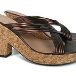 Cole Haan 8.5 B Cross Strap Bronze Cork Sandal Photo 0