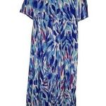 Japna  Abstract Watercolor Printed Strapless Maxi Dress Photo 0
